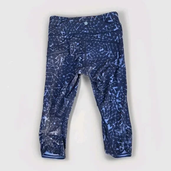 Lululemon Star Crushed Top Speed Crop Wunder Under Legging Luxtreme Black Coal 4 - Picture 2 of 6